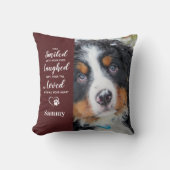 犬パーソナライズされた追悼2枚 クッション (正面)