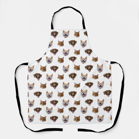 犬パーソナライズされた顔、犬ねこママ写真ギフト エプロン (正面)