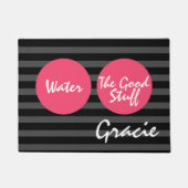 犬パーソナライズされた食べ物を与えの ドアマット (正面)