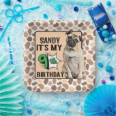犬パーソナライズされた9th誕生日パーティー紙プレート ペーパープレート (パーティー)