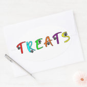 犬パーティーカスタム治療文字 楕円形シール (封筒)