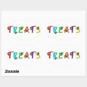 犬パーティーカスタム治療文字 楕円形シール (シート)