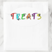 犬パーティーカスタム治療文字 楕円形シール (バッグ)