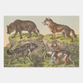 犬ビクトリアンのプリント ラッピングペーパーシート (正面3)