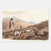 犬ビクトリアンのプリント ラッピングペーパーシート (正面)