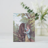 犬ビクトリアン馬と騎手 ポストカード (スタンド正面)