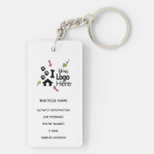 犬ビジネスのためのパーソナライズな犬項目 キーホルダー (裏面)