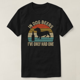 犬ビール面白いダックスフントビール服ギフト Tシャツ