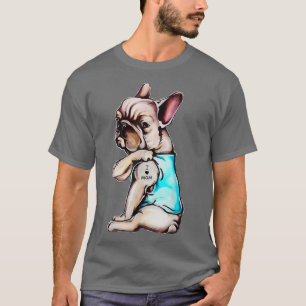 犬フランスのブルドッグ犬タトゥー私は母の母 Tシャツ