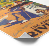 犬フランスのヴィンテージ旅行付きリビエラダッパー ポスター (角)