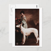 犬フランスの付きヴィンテージ ポストカード (正面/裏面)