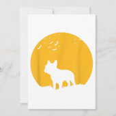 犬フランスの恋人のためのブルドッグムーンハロウィーンギフト 案内状 (正面)