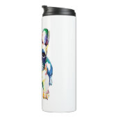 犬フランスの恋人のためのブルドッグ水彩手描き タンブラー (回転右)