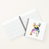 犬フランスの恋人のためのブルドッグ水彩手描き ノートブック (内部)