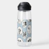 犬プリント付きペットボトル ウォーターボトル (背面)