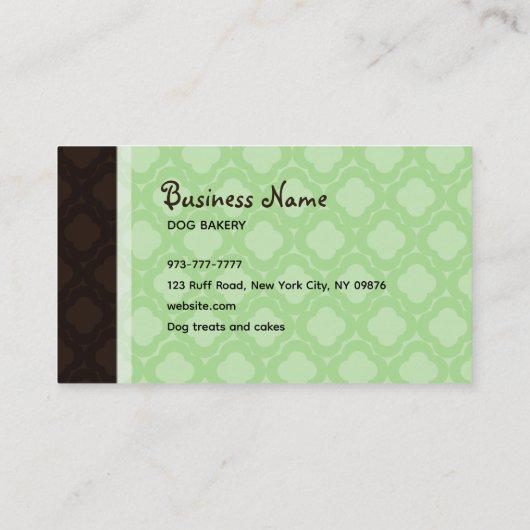 犬ベーカリー名刺 名刺 (裏面)