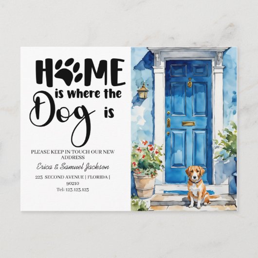 犬ペットが移動!新しいアドレス発表 案内ポストカード (正面)