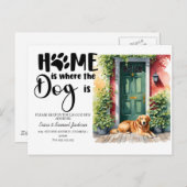 犬ペットが移動!新しいアドレス発表 案内ポストカード (正面/裏面)