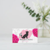 犬ペットのロゴ獣医クリニックのペットグルーミング 名刺 (スタンド正面)