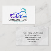 犬ペットのロゴ獣医院 名刺 (正面/裏面)