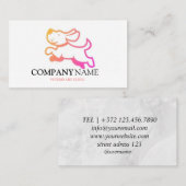 犬ペットのロゴ獣医院 名刺 (正面/裏面)