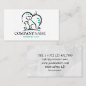 犬ペットのロゴ獣医院 名刺 (正面/裏面)