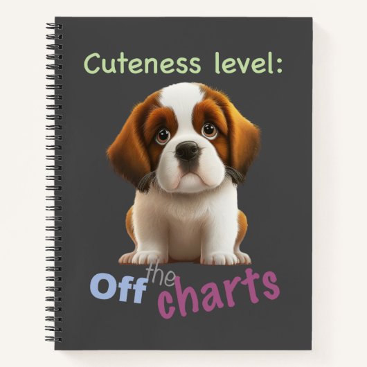 犬ペット可憐レベルかわいい愛らしいおもしろい引用文 ノートブック (正面)