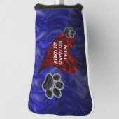 犬ペット最高の友友赤いハート子犬の前刷り ゴルフヘッドカバー (回転90)