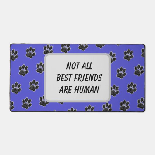 犬ペット最高の友友赤いハート子犬の前刷り デスクマット (正面)