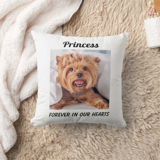 犬ペット記念永久の思い出ハート クッション (ブランケット)