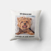 犬ペット記念永久の思い出ハート クッション (裏面)