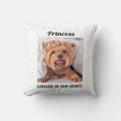 犬ペット記念永久の思い出ハート クッション (正面)