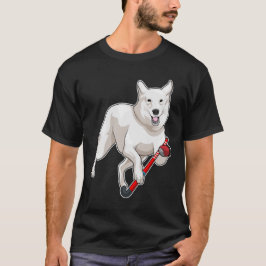 犬ホッケーホッケースティック Tシャツ