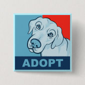 犬ボタンを採用して下さい 缶バッジ (正面)