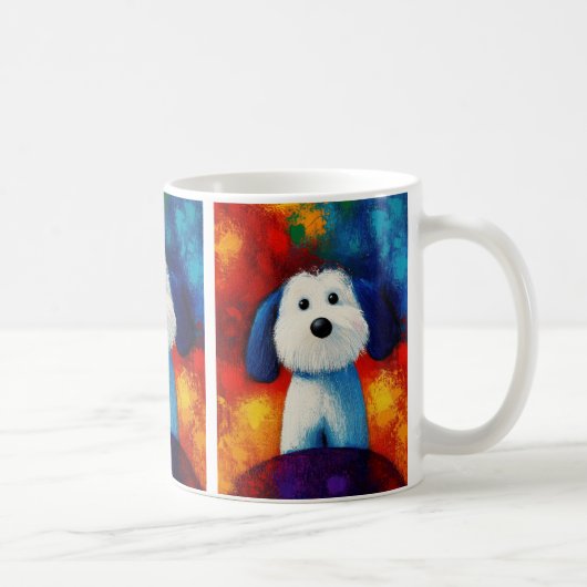 犬ポートレートアートコーヒーマグ コーヒーマグカップ (右)