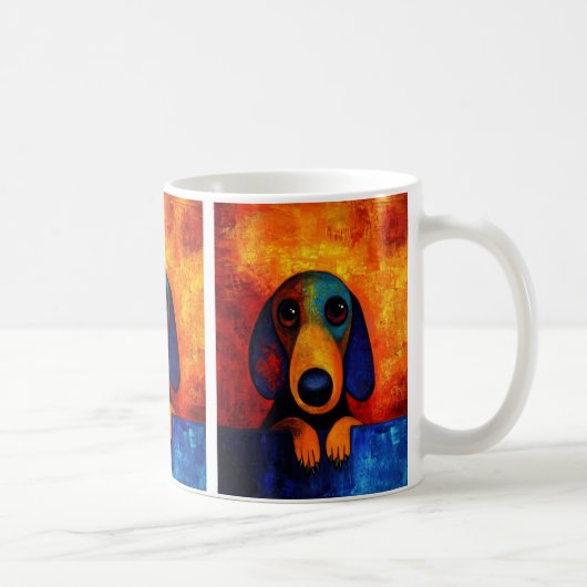 犬ポートレートアートコーヒーマグ コーヒーマグカップ (右)