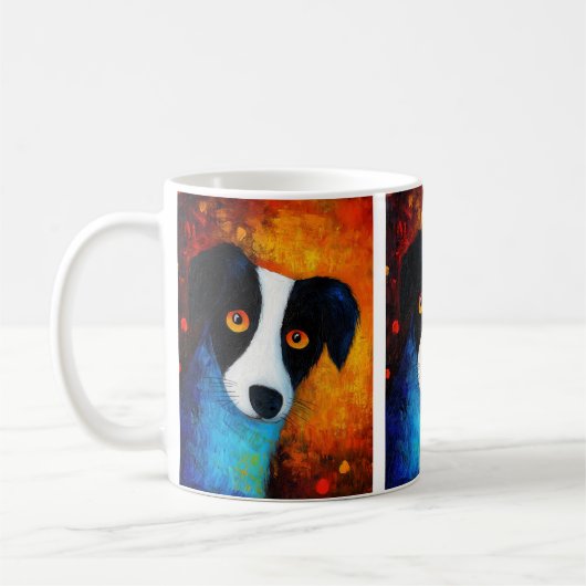 犬ポートレートアートコーヒーマグ コーヒーマグカップ (左)