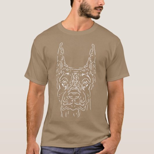 犬ポートレート誇りを持った犬のオーナーギフト Tシャツ (正面)