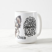 犬ポー離れプ私たちのハートChihuahua上にププリント コーヒーマグカップ (正面右)