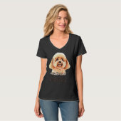 犬ママおもちゃプードルかわいい Tシャツ (正面フル)