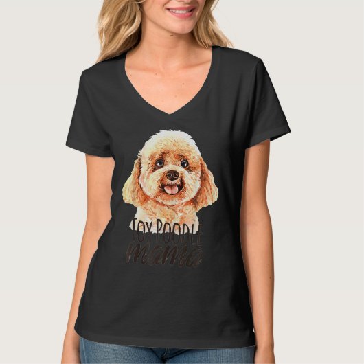 犬ママおもちゃプードルかわいい Tシャツ (正面)