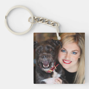 犬ママと犬の写真 キーホルダー