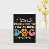 犬ママの楽しい引退 犬好きの母の日 カード (黄色い花)