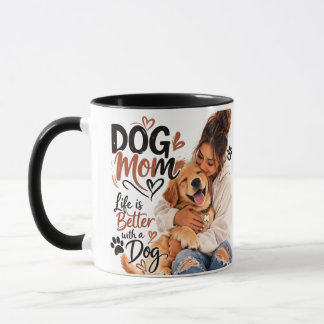 犬ママ コーヒーマグ | かわいいテディベアとペットラバーC マグカップ