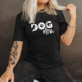 犬ママTシャツ - 犬のシルエット、足跡 Tシャツ