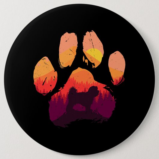 犬マルチーズポーマルチーズシーズー（犬）都犬ママパパ男性W 缶バッジ (正面)