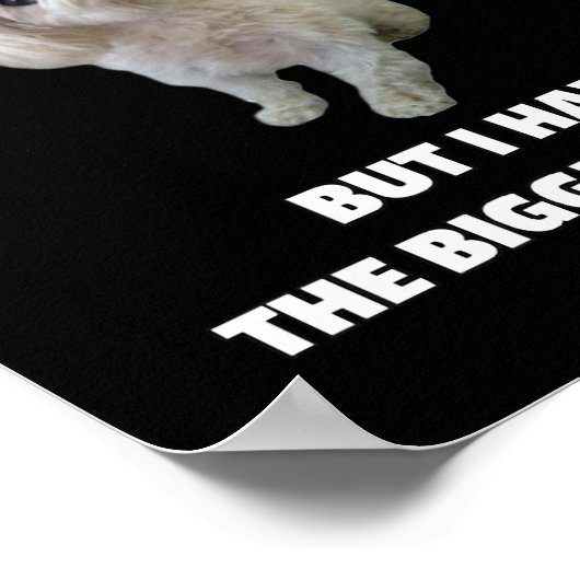 犬マルチーズ小型マルチーズドッグデザインおもしろい引用文M ポスター (角)