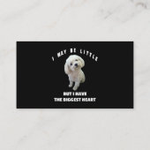 犬マルチーズ小型マルチーズドッグデザインおもしろい引用文M 名刺 (裏面)