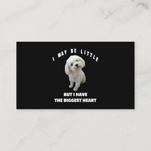 犬マルチーズ小型マルチーズドッグデザインおもしろい引用文M 名刺 (裏面)