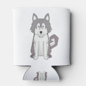 犬マンガ驚くべきシベリアのハスキー 缶クーラー (裏面)